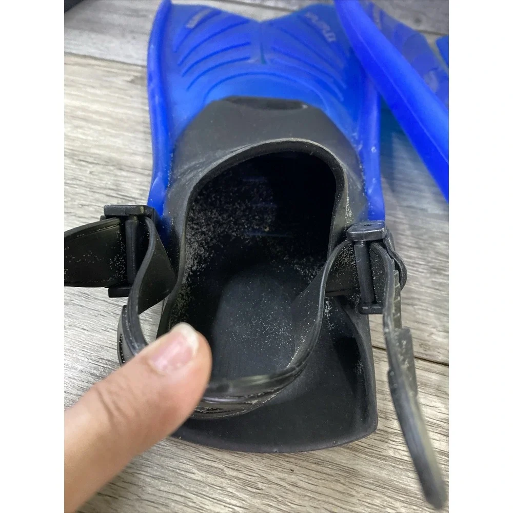 U.S. Divers Splitflex Diving Swimming Fins Flippers Blue‎ Size S Small 3-6 w Bag